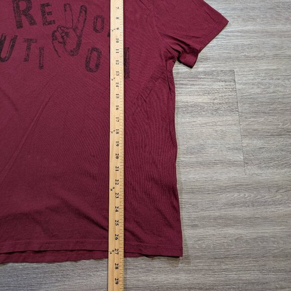 John Varvatos Star USA Revolution Peace Sign Red Graphic T Shirt Men's Large - Picture 8 of 8